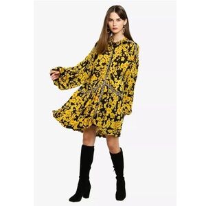 Free People Love Letter Floral Print Tunic XS NWT